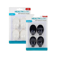 Self-Adhesive Metal Hooks, 4 Piece - Round